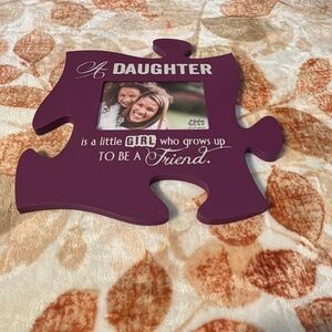 Purple Puzzle Piece Photo Frame